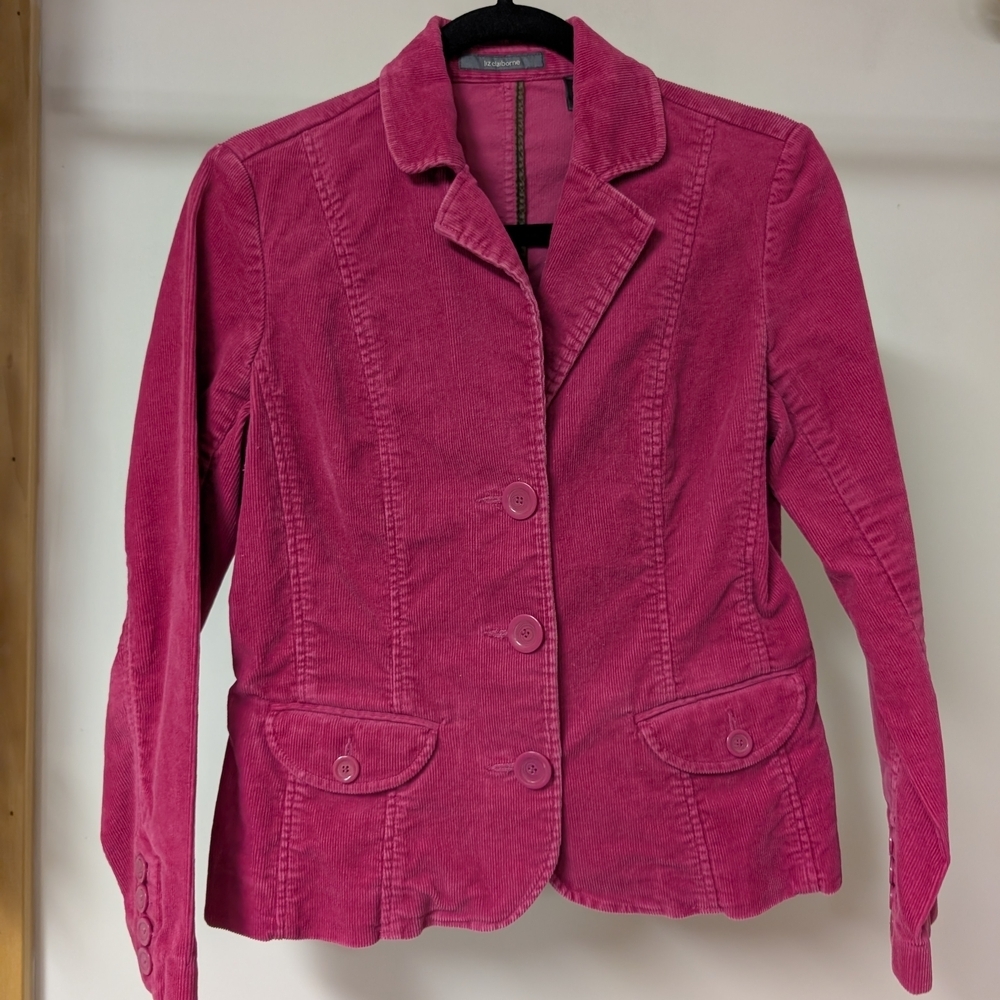 Liz Claiborne - VINTAGE Women's Pink Corduroy Jacket